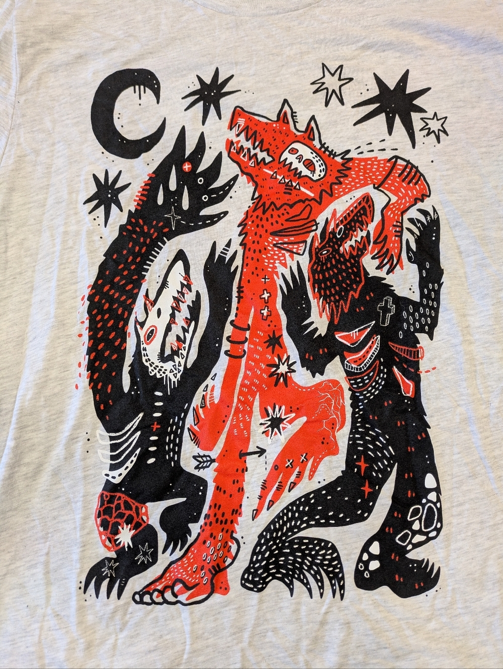 NWOT Myths And Monsters Werewolves Tee Shirt By Kwonny Sz L